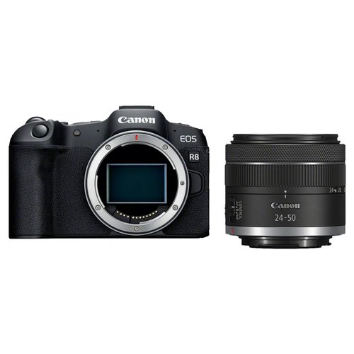 Image of Canon EOS R8 + RF 24-50mm F4.5-6.3 IS STM Kit MILC 24,2 MP CMOS 6000 x 4000 Pixel Nero