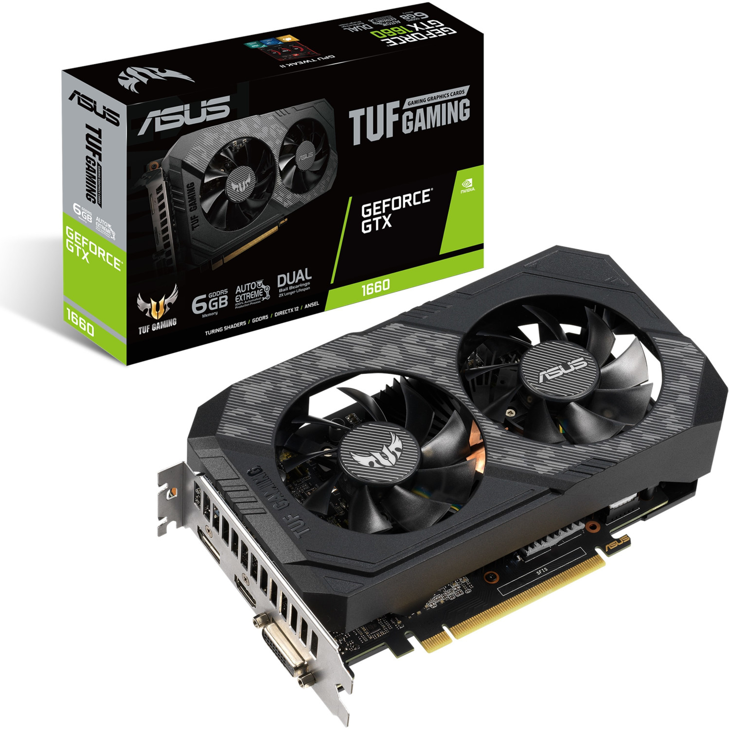 Image of ASUS TUF Gaming Gaming GeForce® GTX 1660 Ti EVO NVIDIA GeForce GTX 1660 Ti 6 GB GDDR6