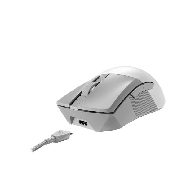 Image of ASUS ROG Gladius III Wireless Aimpoint White mouse Mano destra RF Wireless + Bluetooth + USB Type-A Ottico 36000 DPI