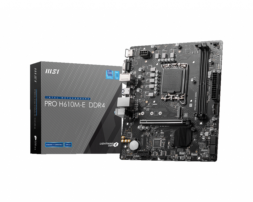 Image of MSI PRO H610M-E DDR4 scheda madre Intel H610 LGA 1700 micro ATX