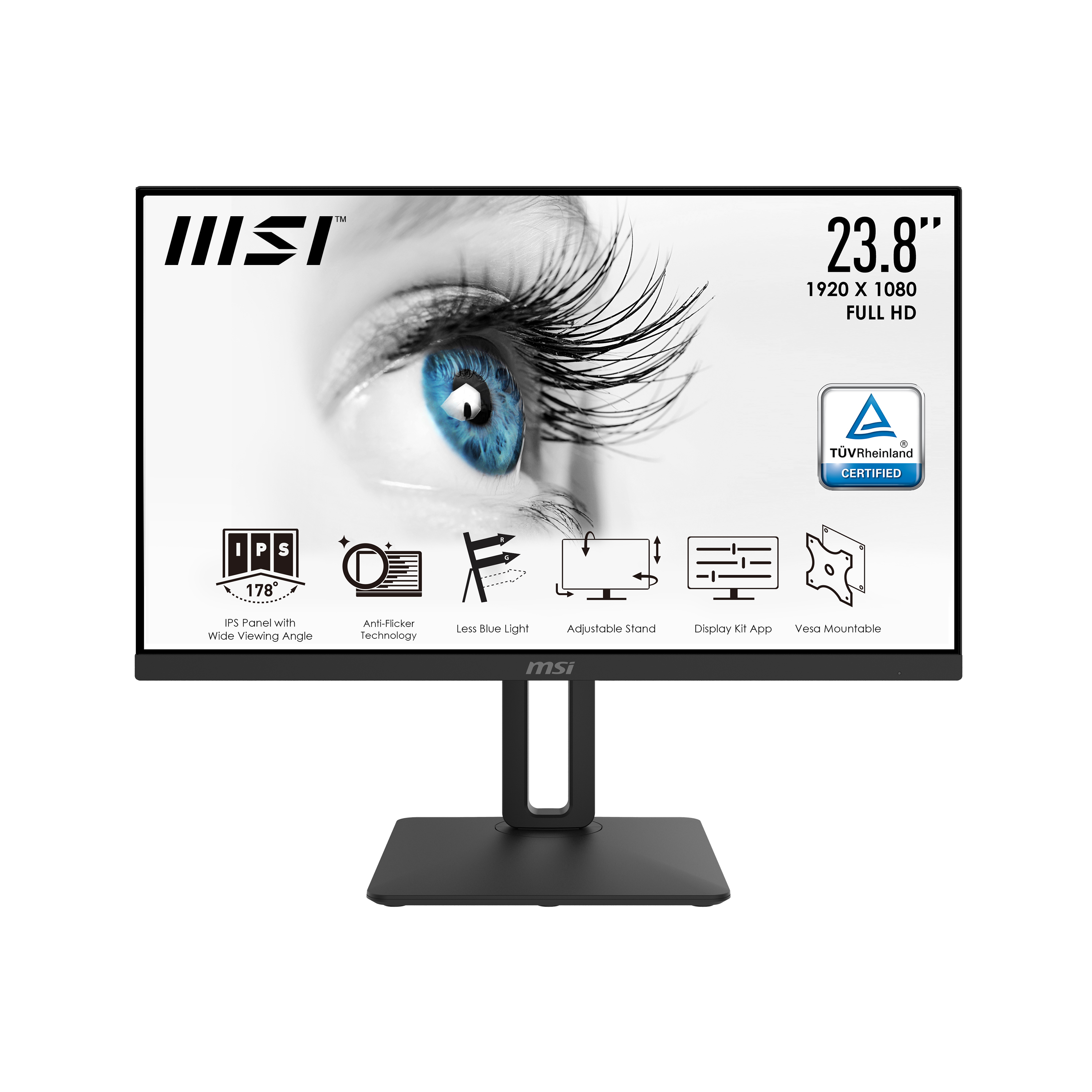 Image of MSI Pro MP2412 Monitor PC 60,5 cm (23.8") 1920 x 1080 Pixel Full HD LCD Nero
