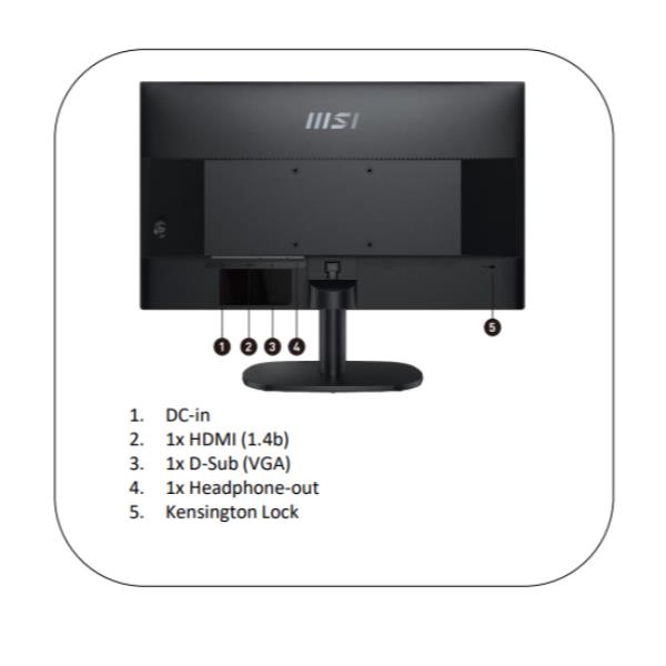 Image of MSI Pro MP245V Monitor PC 60,5 cm (23.8) 1920 x 1080 Pixel Full HD LCD Nero