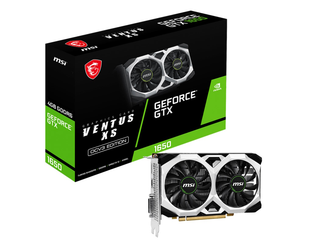 Image of MSI VENTUS GeForce GTX 1650 D6 XS OCV3 NVIDIA GeForce GTX 1660 4 GB GDDR6