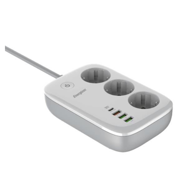 MULTIPRESA 3 SCHUKO + 4 USB