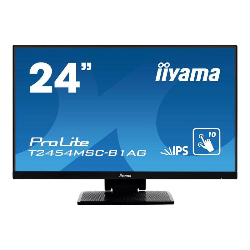 Image of iiyama ProLite T2454MSC-B1AG Monitor PC 60,5 cm (23.8") 1920 x 1080 Pixel Full HD LED Touch screen Multi utente Nero