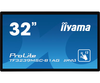 Image of iiyama ProLite TF3239MSC-B1AG Monitor PC 80 cm (31.5") 1920 x 1080 Pixel Full HD LED Touch screen Multi utente Nero