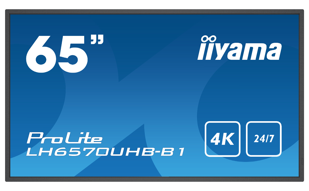 Image of iiyama LH6570UHB-B1 visualizzatore di messaggi Pannello piatto per segnaletica digitale 163,8 cm (64.5") VA 700 cd/m² 4K Ultra HD Nero Processore integrato Android 9.0 24/7