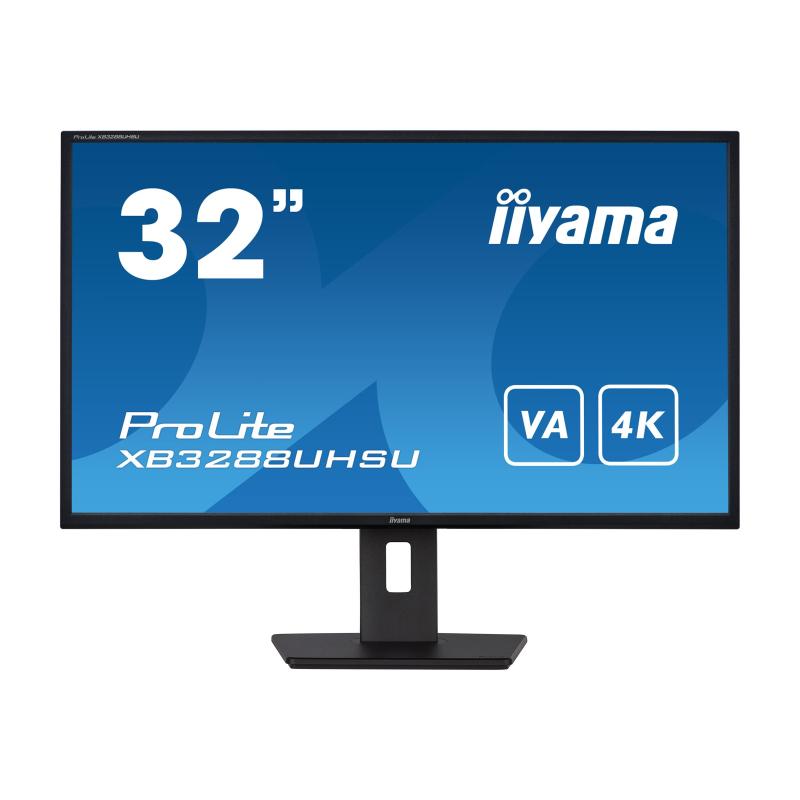 Image of iiyama ProLite XB3288UHSU-B5 Monitor PC 80 cm (31.5") 3840 x 2160 Pixel 4K Ultra HD LCD Nero