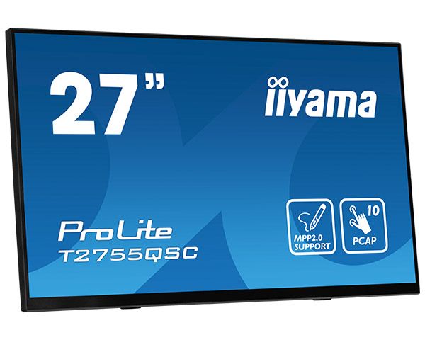 iiyama ProLite T2755QSC-B1 Monitor PC 68,6 cm (27") 2560 x 1440 Pixel Full HD LCD Touch screen Nero