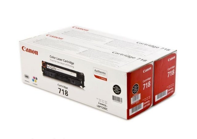 Canon CRG-718 Bk VP cartuccia toner 2 pz Originale Nero