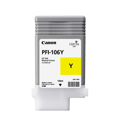 Image of Canon PFI-106 Y cartuccia dinchiostro 1 pz Originale Giallo
