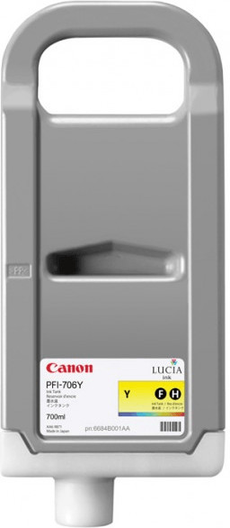 Image of Canon PFI-706 Y cartuccia Inkjet 1 pz Originale Resa elevata (XL) Giallo