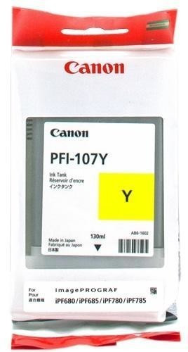 Image of Canon PFI-107Y cartuccia Inkjet 1 pz Originale Giallo