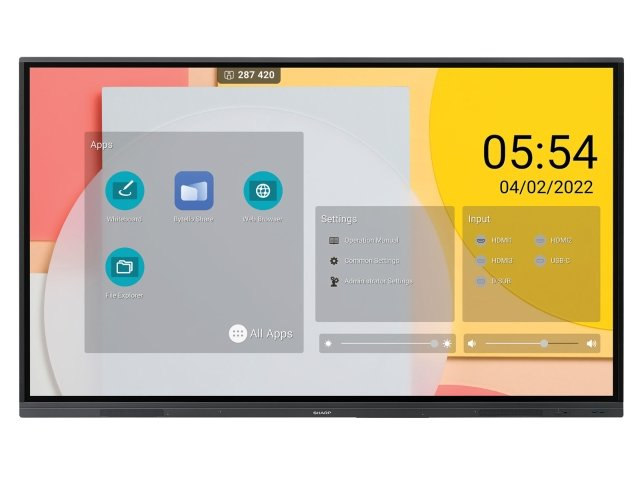 Image of Sharp PNL752B monitor touch screen 190,5 cm (75) 3840 x 2160 Pixel Multi-touch Multi utente Nero