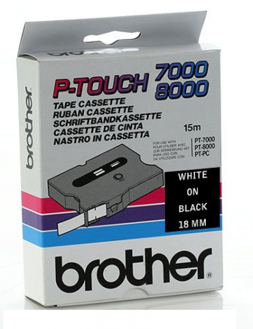Brother TX-345 nastro per etichettatrice Bianco su nero