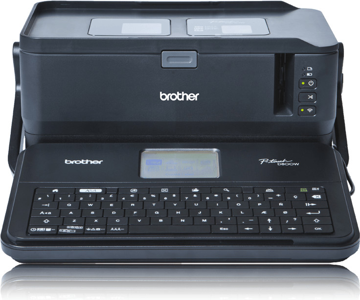 Image of Brother PT-D800W stampante per etichette (CD) Trasferimento termico 360 x 360 DPI 60 mm/s Con cavo e senza cavo TZe Wi-Fi QWERTY