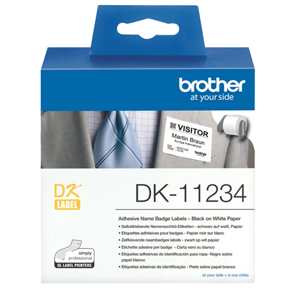 Image of Brother DK-11234 etichetta per stampante Bianco Etichetta per stampante autoadesiva