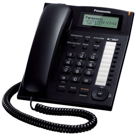 Image of Panasonic KX-TS880EXB telefono Telefono analogico Nero Identificatore di chiamata