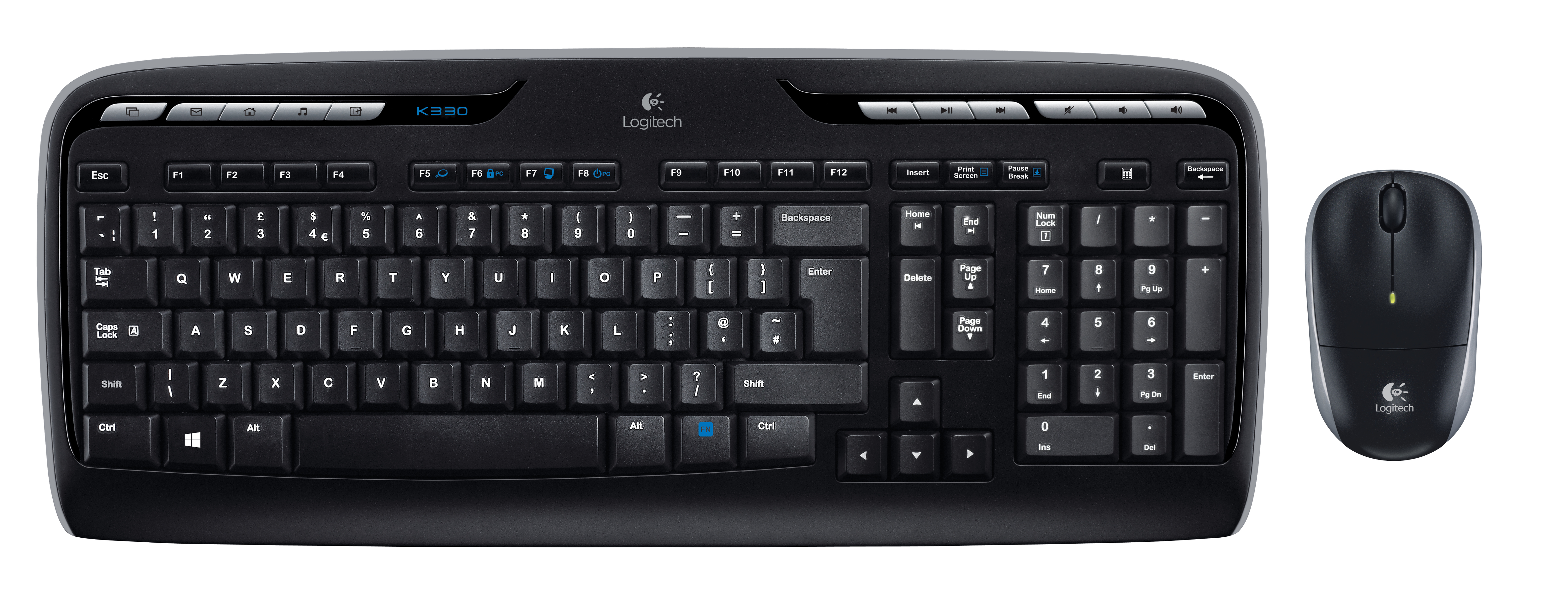 Image of Logitech Wireless Combo MK330 tastiera Mouse incluso USB QWERTY US International Nero