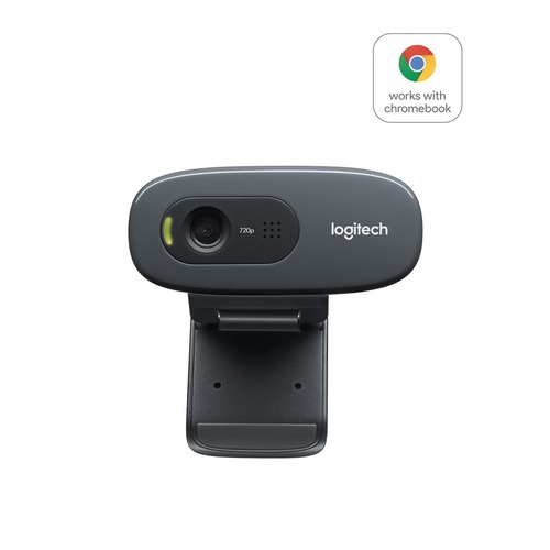 Image of Logitech C270 Webcam HD, HD 720p/30fps, Videochiamate HD Widescreen, Correzione Automatica ‎Luminosità, Microfono Riduzione del Rumore, Skype, FaceTime, Hangouts, ‎WebEx,PC/Mac/Tablet/Chromebook