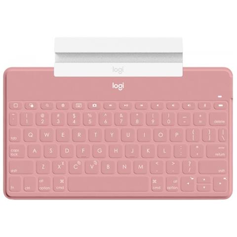 Image of Logitech Keys-To-Go Tastiera Bluetooth, Sottile e Leggera, per iPhone, iPad, Apple TV e tutti i dispositivi iOS. Rosa