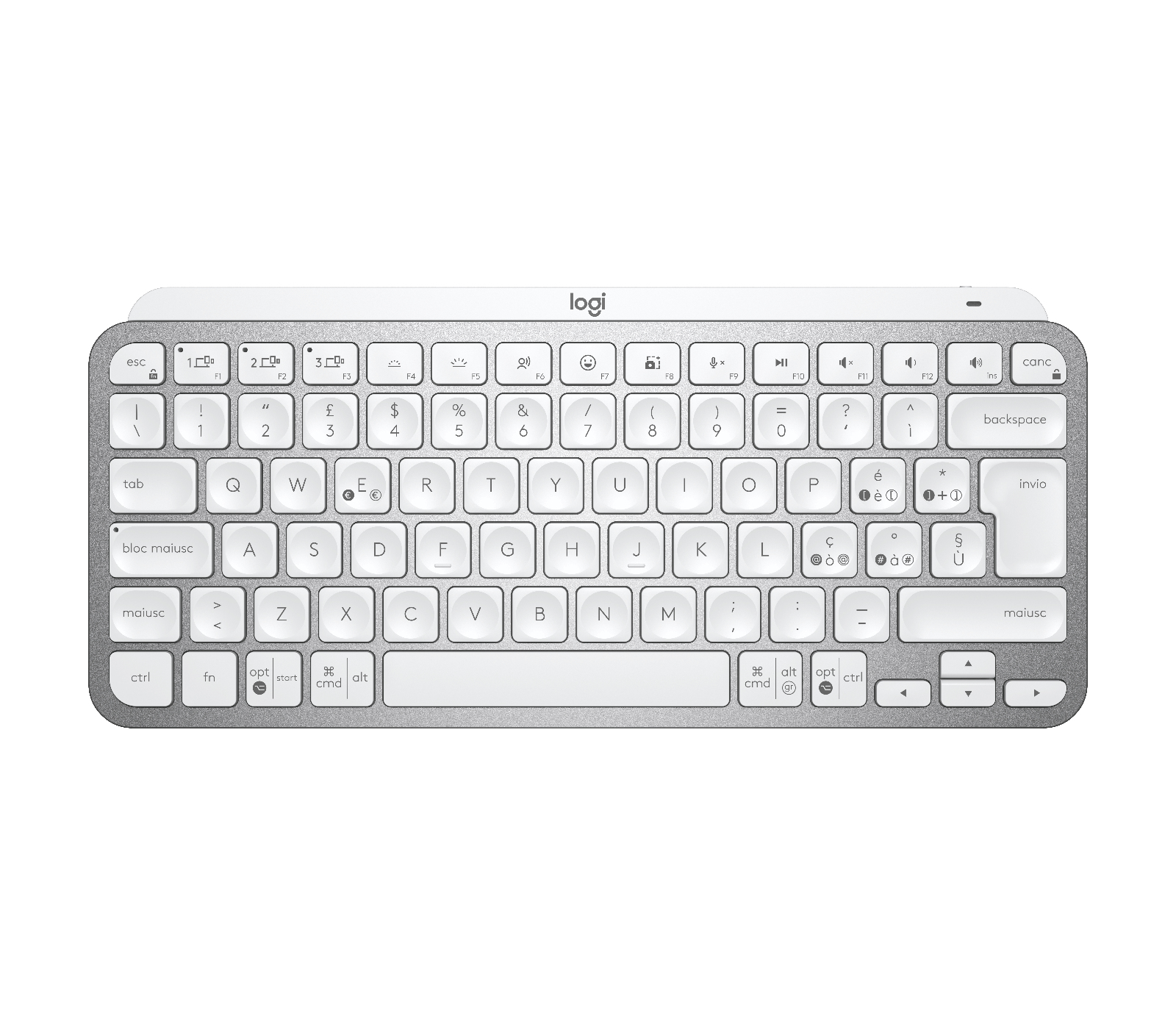 Image of Logitech MX Keys Mini tastiera RF senza fili + Bluetooth QWERTY Italiano Grigio