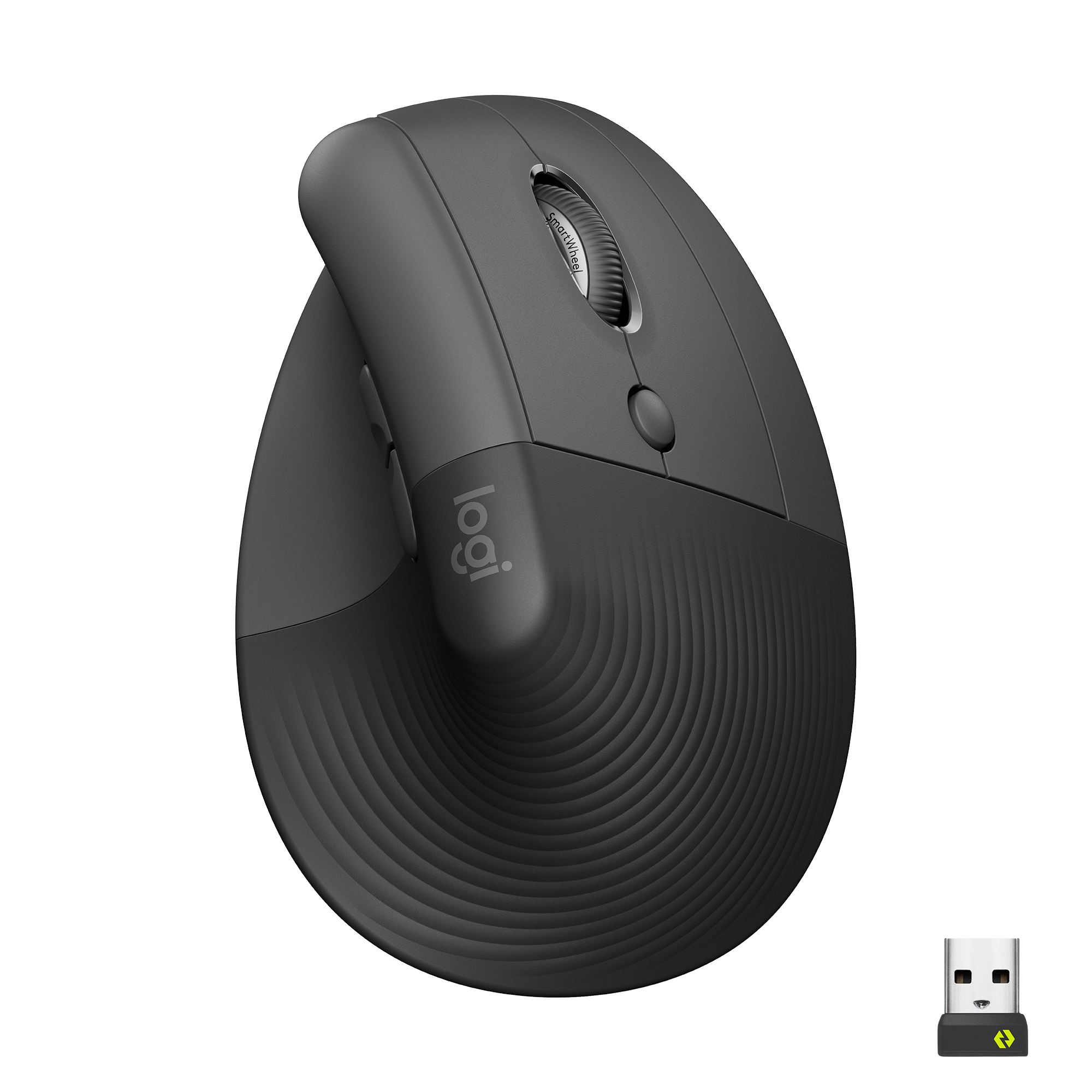 Image of Logitech Lift Mouse Ergonomico Verticale, Senza Fili, Ricevitore Bluetooth o Logi Bolt USB, Clic Silenziosi, 4 Tasti, Compatibile con Windows / macOS / iPadOS, Laptop, PC. Grafite