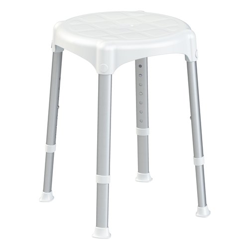 Sgabello bagno K Design EH STRA PP BX regolabile h.39-54 cm Bianco