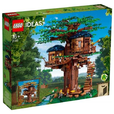 LEGO Ideas 21318 Casa sullAlbero, Modellino da Costruire con Elementi in Plastica PE, con 3 Casette e Minifigure