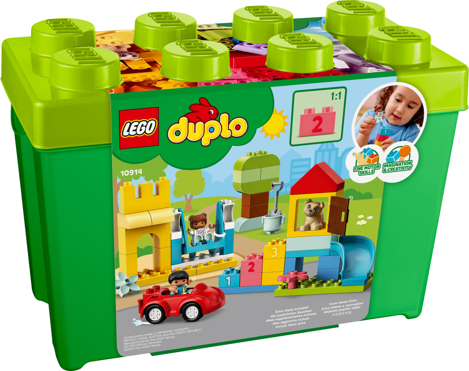 Image of LEGO DUPLO 10914 Classic Deluxe Contenitore di Mattoncini Grande, Giochi Educativi per Bambini Creativi di 1,5+ Anni