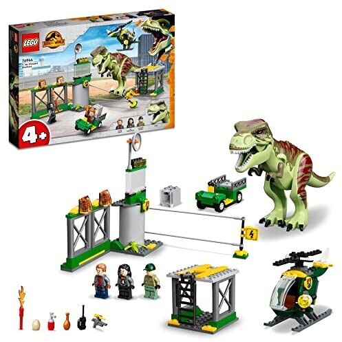 Image of LEGO Jurassic World 76944 La Fuga del T. rex, Include 3 Minifigure e un Dinosauro Giocattolo, Giochi per bambini di 4+ anni