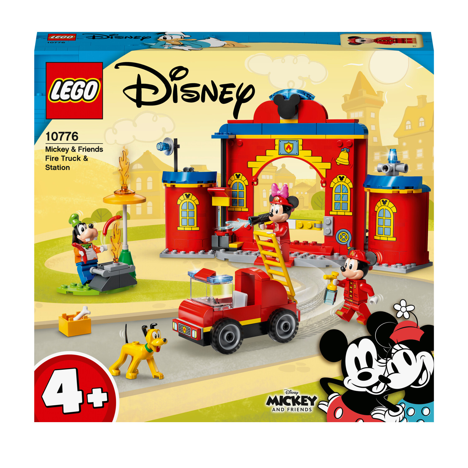 Image of LEGO Disney 10776 Mickey and Friends Autopompa e Caserma di Topolino e i Suoi Amici, Camion Giocattolo dei Pompieri