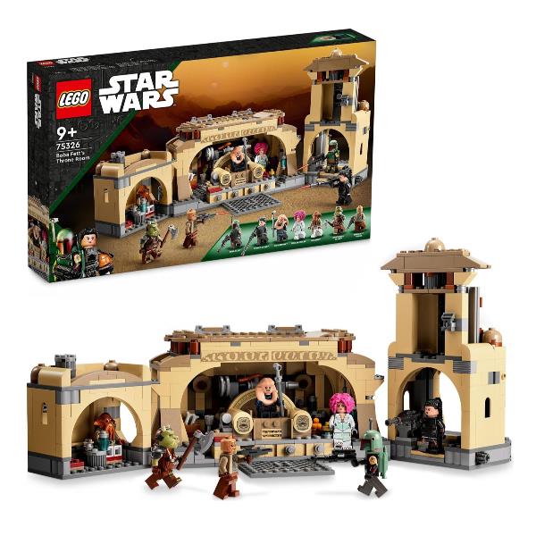 Image of LEGO Star Wars 75326 La Sala del Trono di Boba Fett, Jabba con 7 Minifigure Guerre Stellari, Giochi per Bambini di 9+ Anni