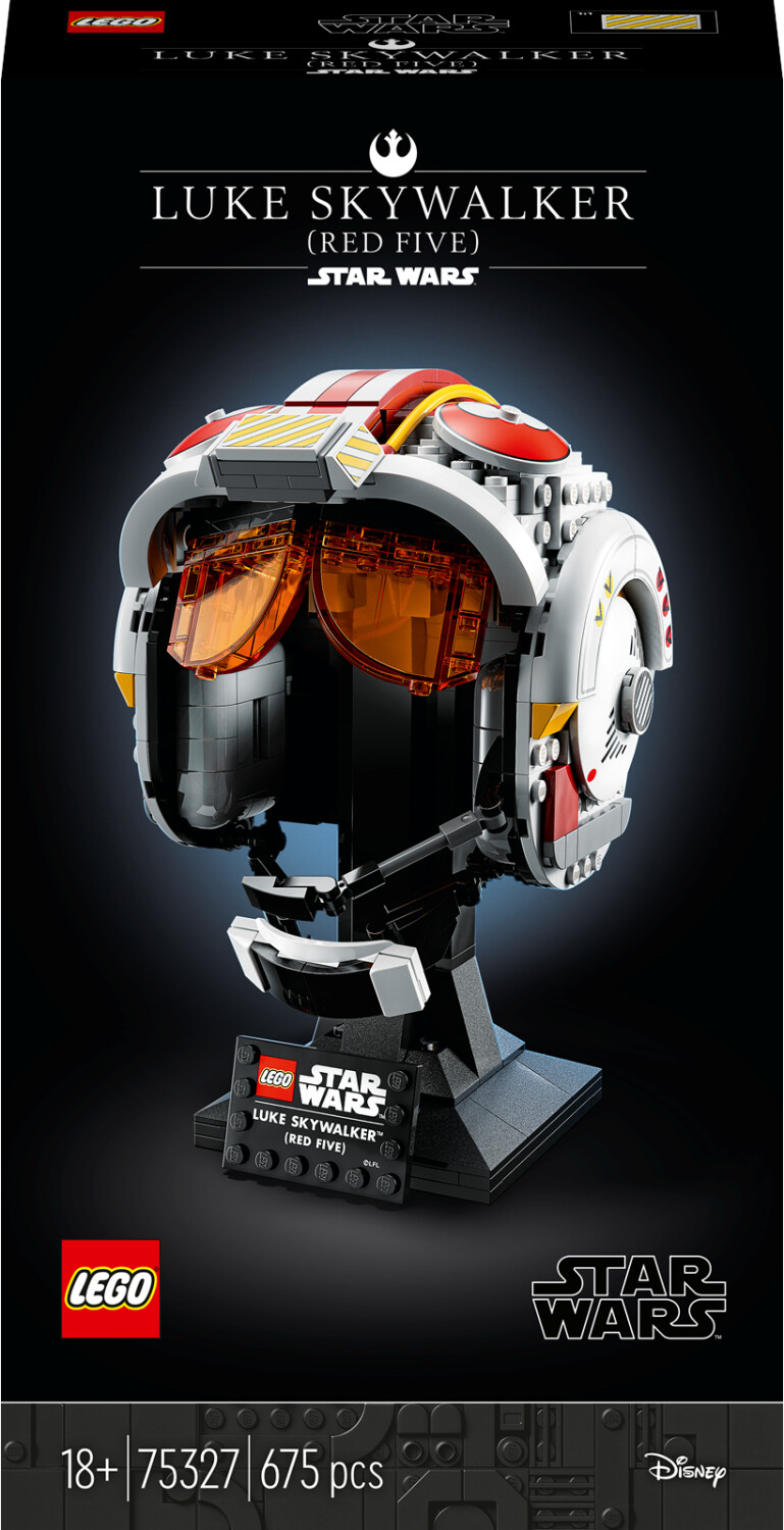 Image of LEGO Star Wars 75327 Casco di Luke Skywalker (Red Five), Elmo da Collezione, Regalo per Adulti da Esposizione Guerre Stellari