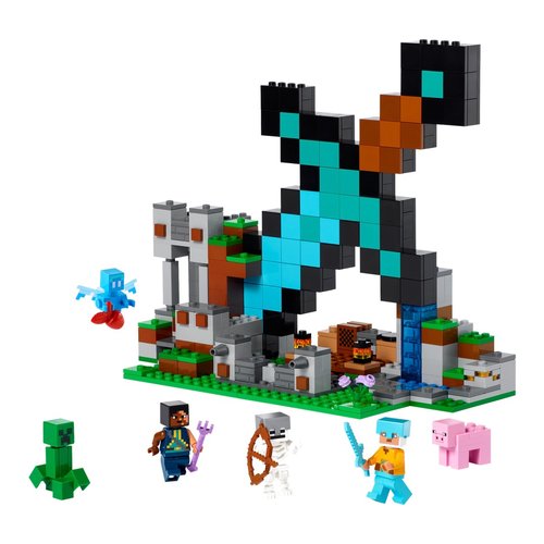 Image of Costruzioni LEGO 21244 MINECRAFT L’avamposto della spada