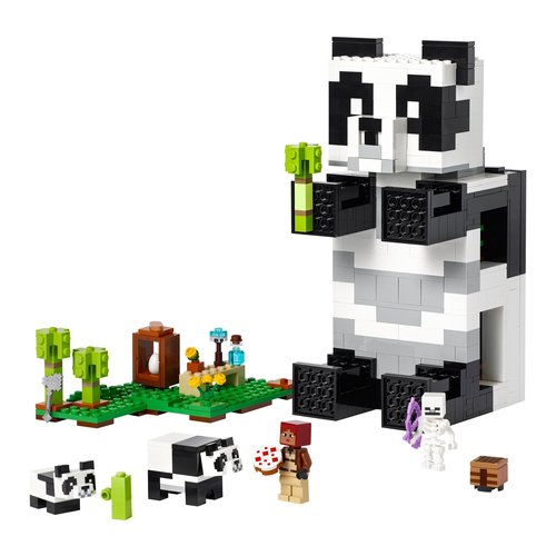 Image of Costruzioni LEGO 21245 MINECRAFT Il rifugio del panda