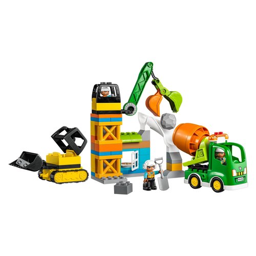 Image of LEGO DUPLO Town 10990 Cantiere Edile con Bulldozer, Betoniera e Gru Giocattolo, Giocattoli per Bambini con Mattoncini Grandi