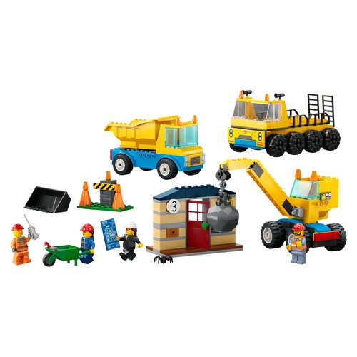 Image of Costruzioni LEGO 60391 CITY GREAT VEHICLES Camion da cantiere e gru co