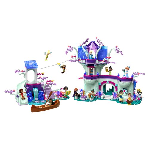 Image of LEGO Disney 43215 La Casa sullAlbero Incantata con 13 Mini Bamboline di Principesse, Gioco per Bambini 7+, Set Disney 100