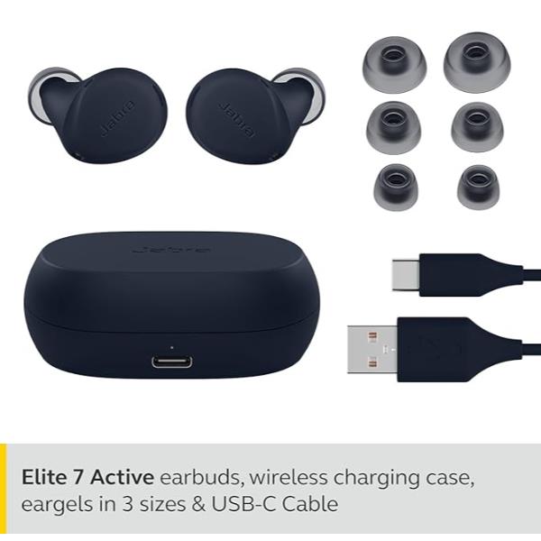 Image of Jabra Elite 7 Active Auricolare Wireless In-ear Sport USB tipo-C Bluetooth Blu marino