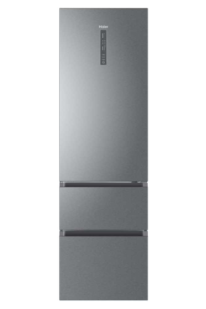 Image of Haier 3D 60 Serie 3 A3FE837CGJ frigorifero con congelatore Libera installazione 371 L D Argento, Titanio
