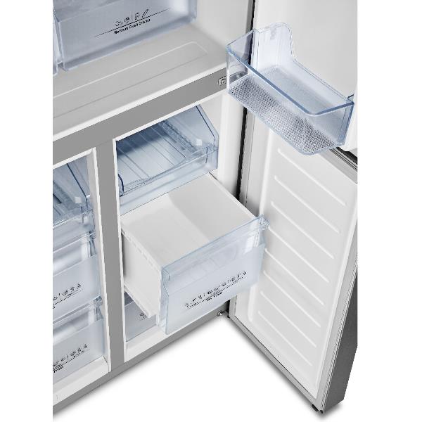 Hisense RQ563N4AI1 frigorifero side-by-side Libera installazione 454 L F Acciaio inossidabile