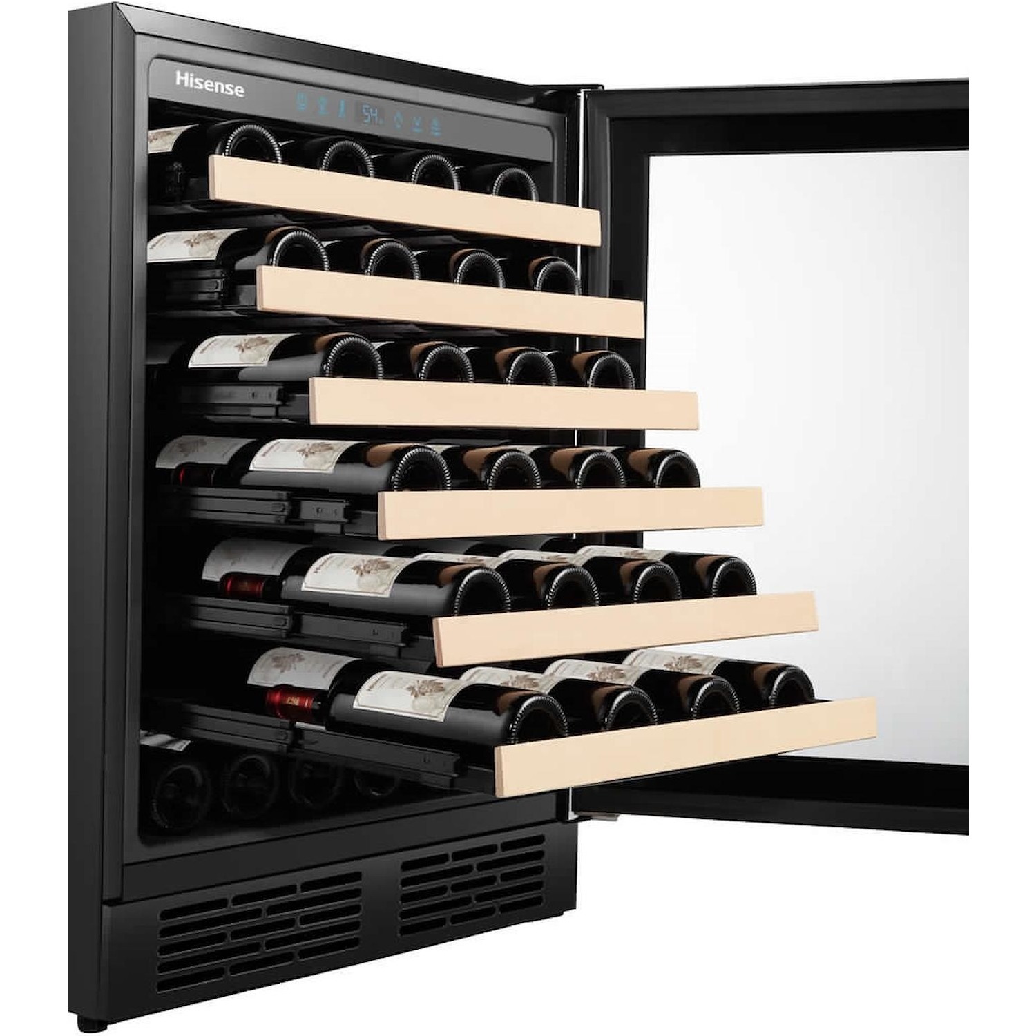 Image of Hisense RW18W4NWLGF cantina vino Cantinetta vino con compressore Libera installazione Nero 54 bottiglia/bottiglie