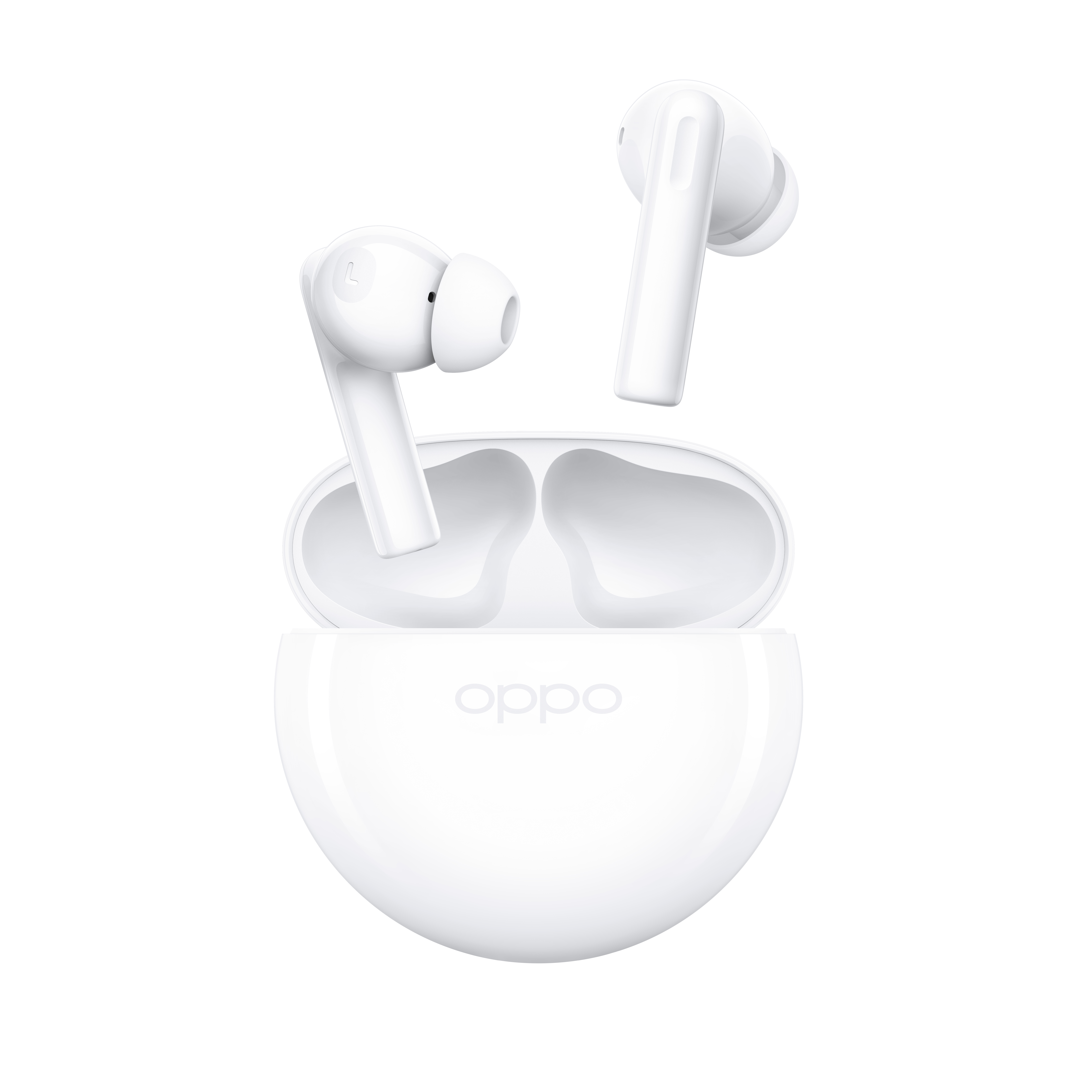 Image of OPPO Enco Buds2, Auricolari True Wireless, Bluetooth 5.2, in-ear, Cancellazione rumore in chiamata, Comandi Touch, Audio Binaurale, Compatibili Android / iOS [Versione Italiana], Moonlight White