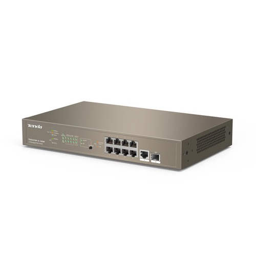 SWITCH TENDA TEG5310P-8-150W m9P LAN GIGABIT DESKTOP 10/100/1000M 8P POE 1P SFP LAYER 3 MANAGED Potenza PoE 150W