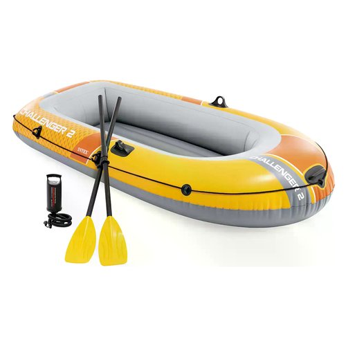 Canotto gonfiabile Intex 66312 CHALLENGER 3 set con remi e pompa Giall