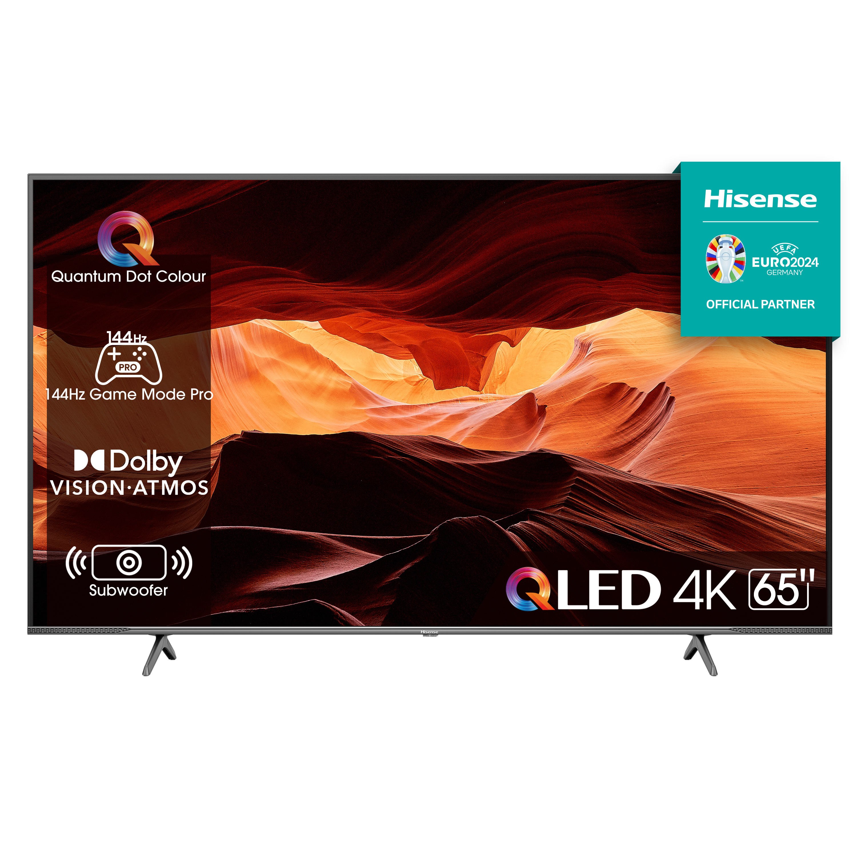 Image of Hisense TV QLED televisore 4K Ultra HD 65” 65E7KQ PRO, Smart TV VIDAA U7, QLED Display 144Hz, Wifi 6E, HDR Dolby Vision IQ, Quantum Dot Colour, 144Hz Game Mode PRO, Dolby Atmos con Subwoofer 2.1