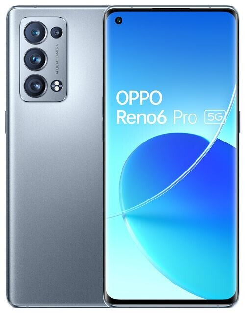 Image of OPPO Reno 6 Pro Smartphone 5G, Qualcomm 870, Display 6.55 FHD+ AMOLED 90Hz, Quadrupla fotocamera 50+16+13+2MP & AI Highlight Video 2.0, RAM 12GB ESPANDIBILE FINO A 19GB+ROM 256GB, 4500mAh & SuperVOOC 2.0 65W, WiFi 6, Dual Sim, [Versione Italiana], Lunar G