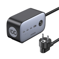 Image of UGREEN Caricatore USB ciabatta 100W GaN Nexode, 3x Type-C, 1xUSB3, 2x Schuko, Black
