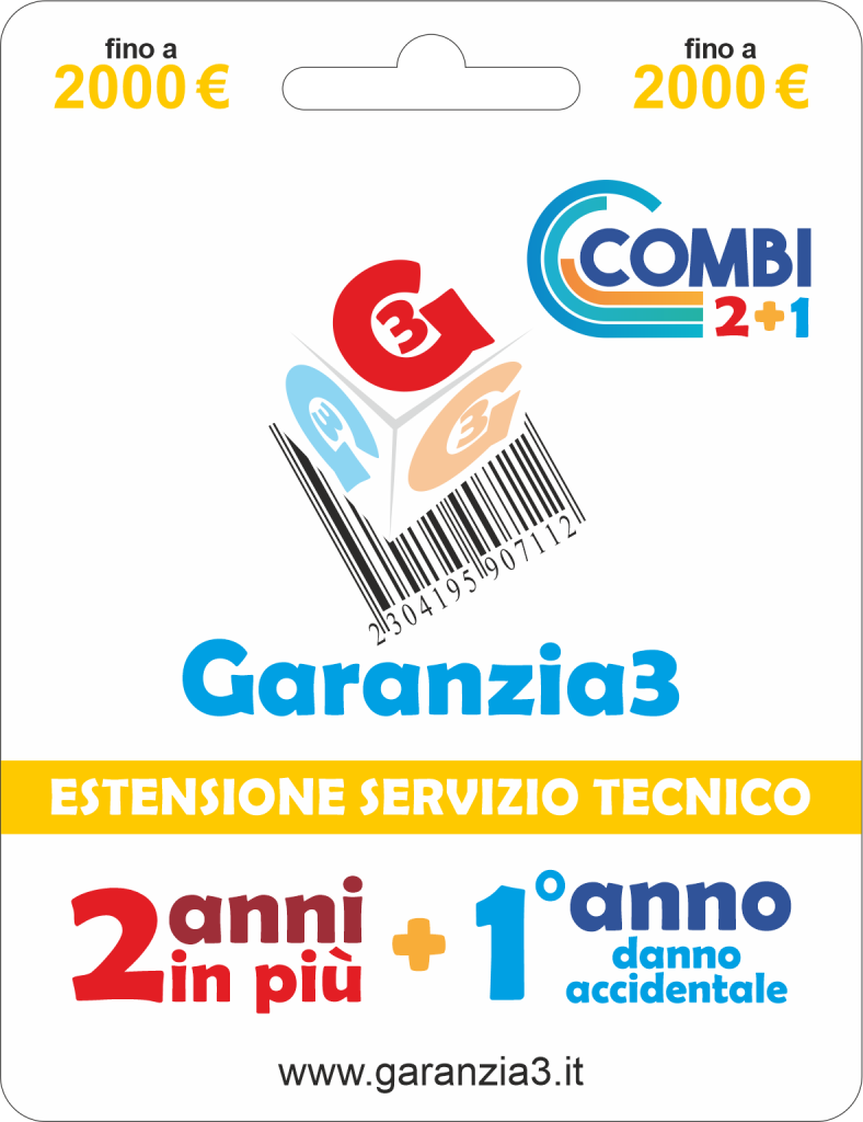GARANZIA3 COMBI - 2ANNI+1ANNO PER DANNO ACCIDENTALE VALORE MASSIMALE DI COPERTURA 2000 Prodotto virtuale